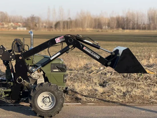 Трактори Трактор Müller T18 с Челен Товарач Кофа + Шишове за бали, Ремарке, Плуг, Фреза