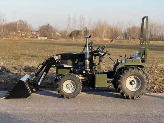 Трактори Трактор Müller T18 с Челен Товарач Кофа + Шишове за бали, Ремарке, Плуг, Фреза