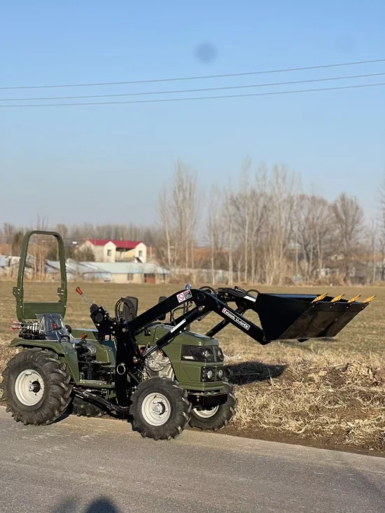 Трактори Трактор Müller T18 с Челен Товарач Кофа + Шишове за бали, Ремарке, Плуг, Фреза