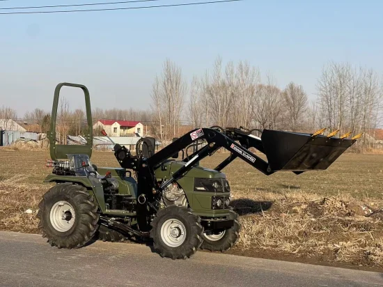 Трактори Трактор Müller T18 с Челен Товарач Кофа + Шишове за бали, Ремарке, Плуг, Фреза